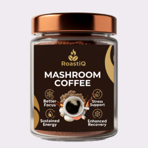 Mushroom Coffee Powder 150g, 9 Mushroom Blend with Lion’s Mane, Reishi, Chaga, Cordyceps & More, Natural Energy & Focus – Vegan, Non-GMO, Gluten-Free – Colombian Coffee